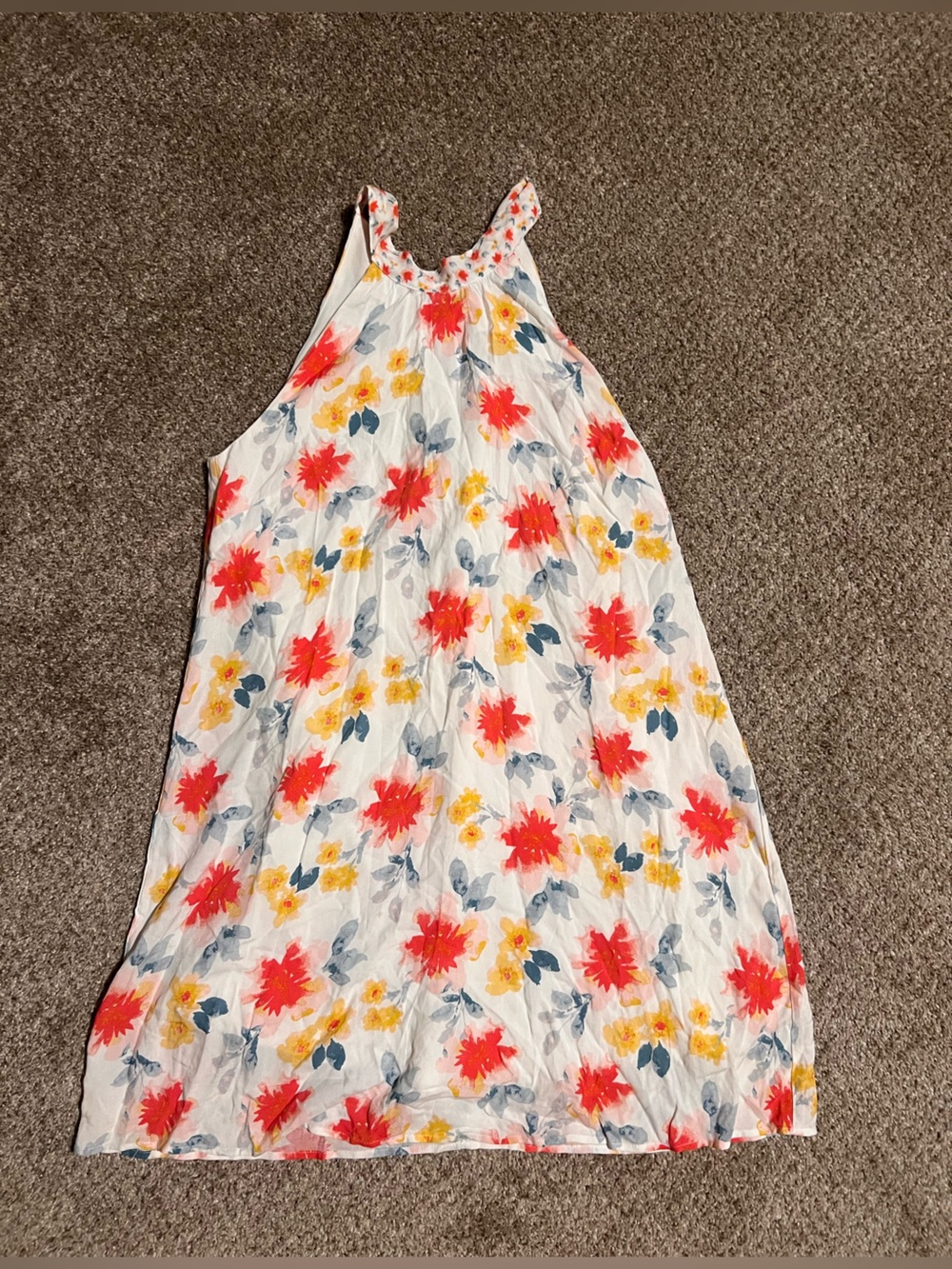 ANDRÉE BY UNIT Sleeveless Dress Medium Tie Neck Lined Rayon Spring Summer